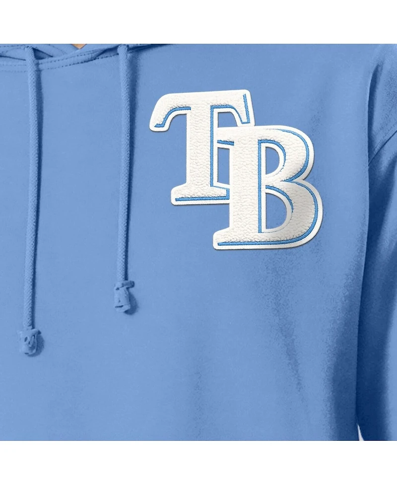 Champion Men's Light Blue Tampa Bay Rays Reverse Weave Chenille Hoodie
