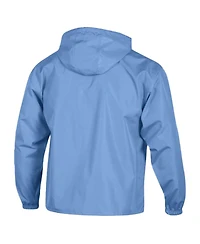 Champion Men's Light Blue Tennessee Titans Packable Hooded Windbreaker Half-Zip Jacket