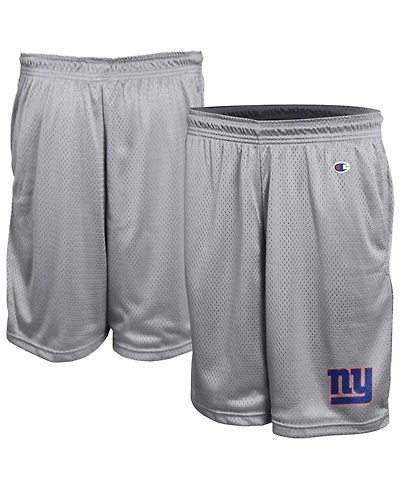 Champion Men's Gray New York Giants Classic Mesh Shorts