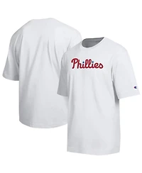 Champion Men's White Philadelphia Phillies All Star Arched Chenille Wordmark T-Shirt