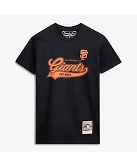 Mitchell & Ness Men's Black San Francisco Giants Script Sweep Arch T-Shirt