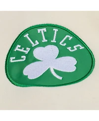 Mitchell & Ness Men's Cream Boston Celtics Hardwood Classics Chainstitch Premium Fleece Hoodie