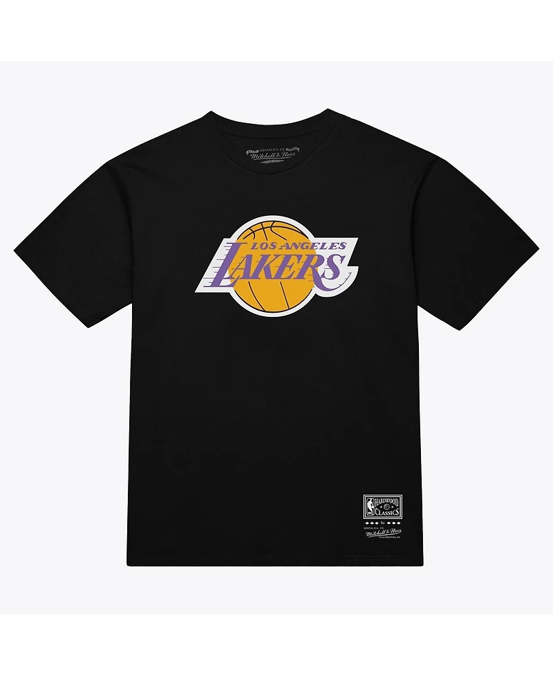 Mitchell & Ness Men's and Women's Black Los Angeles Lakers Hardwood Classics Arch T-Shirt
