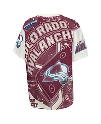 Outerstuff Big Boys and Girls Cream Colorado Avalanche Top Player T-Shirt
