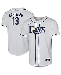 Nike Big Boys and Girls Junior Caminero White Tampa Bay Rays Home Replica Player Jersey