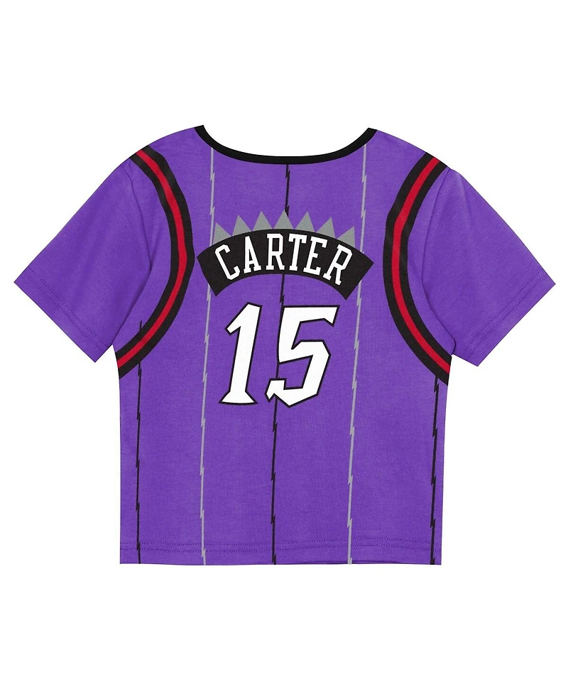 Mitchell & Ness Toddler 2-Piece Vince Carter Purple Toronto Raptors Play by Place T-Shirt and Shorts Set