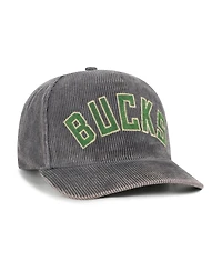 '47 Brand Men's Charcoal Milwaukee Bucks Reclaim Snow Wash Corduroy Adjustable Hitch Hat