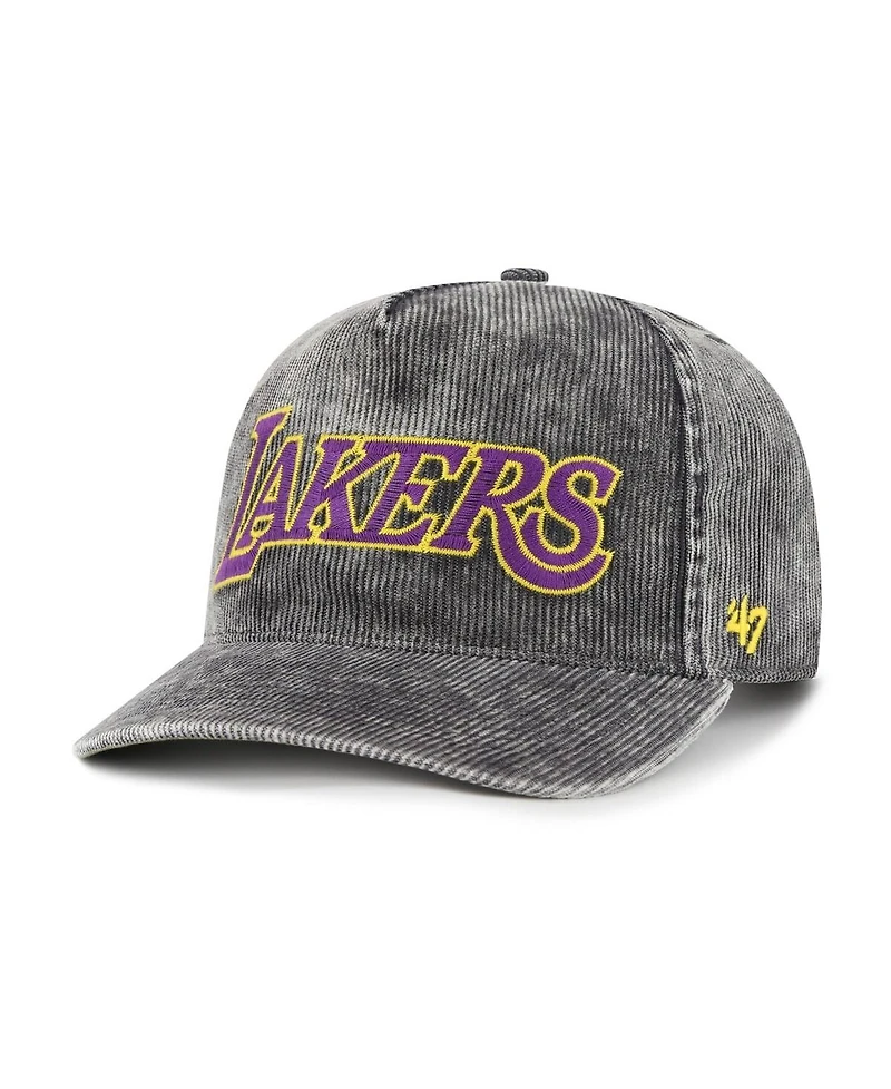 '47 Brand Men's Charcoal Los Angeles Lakers Reclaim Snow Wash Corduroy Adjustable Hitch Hat