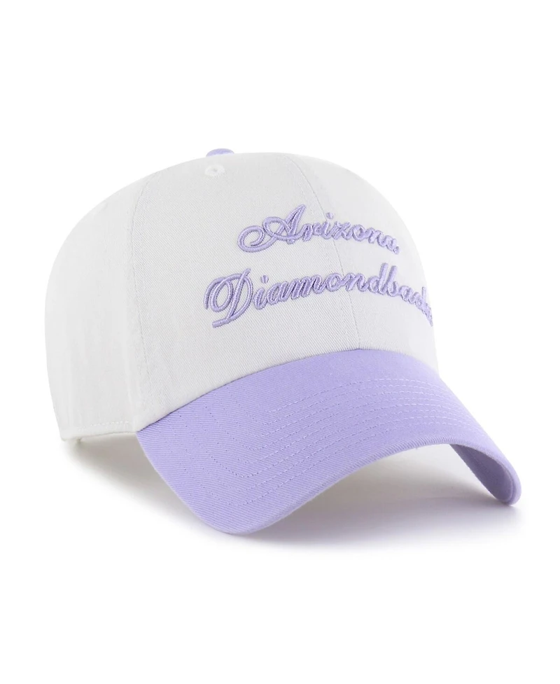 '47 Brand Women's White/Purple Arizona Diamondbacks Gelato Two-Tone Clean Up Adjustable Hat