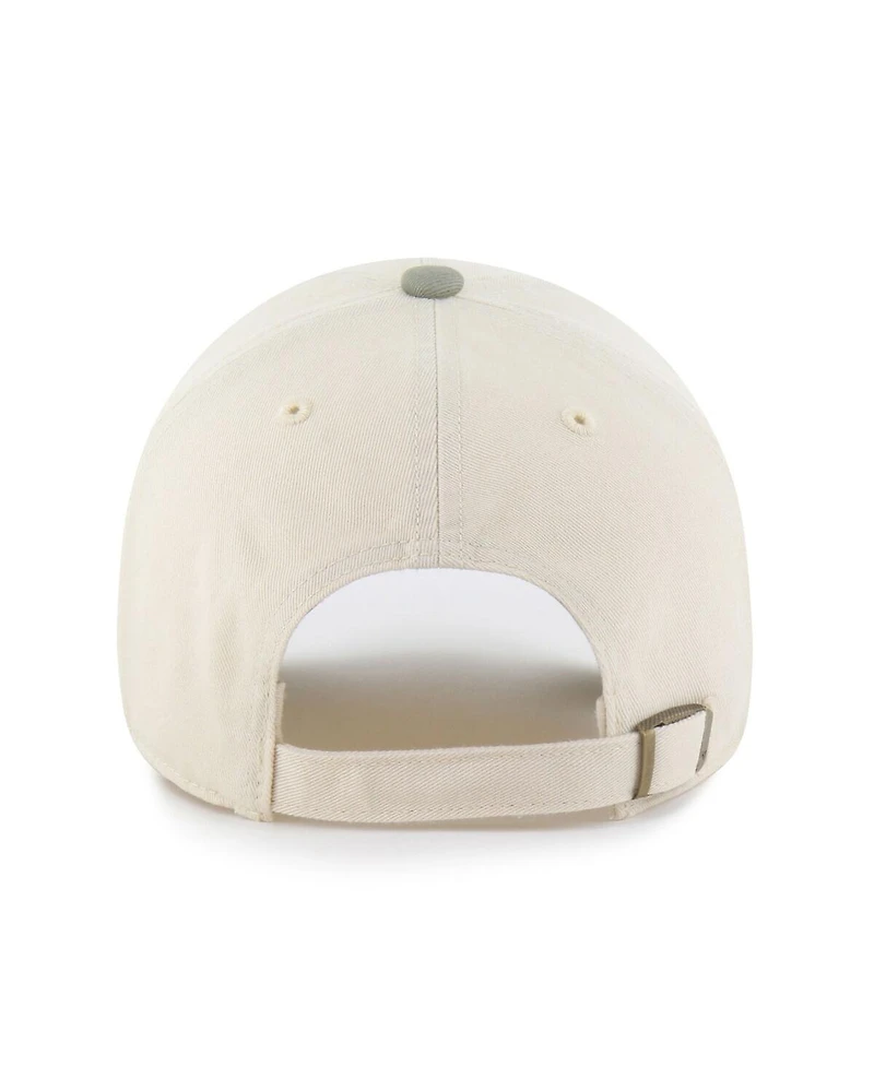 '47 Brand Men's Natural/Olive Texas Rangers Two-Tone Fashion Clean Up Adjustable Hat