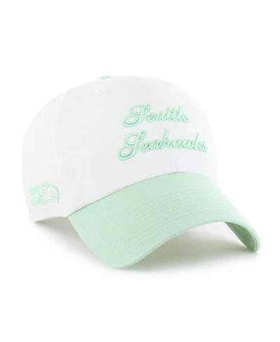 '47 Brand Women's White Seattle Seahawks Gelato Two-Tone Clean Up Adjustable Hat