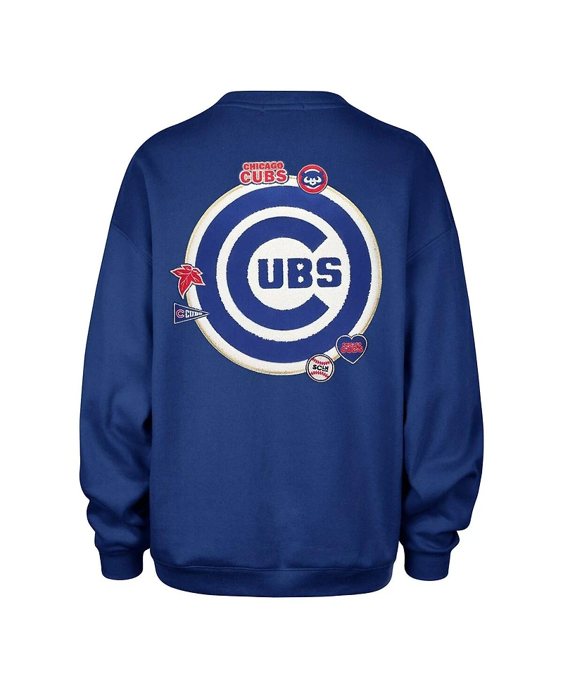 Stoney Clover Lane X '47 Brand Women's Royal Chicago Cubs Oversized Sweatshirt