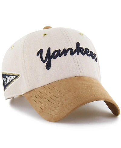 Stoney Clover Lane X '47 Brand Men's Natural/Tan New York Yankees Script Charm Clean Up Adjustable Hat