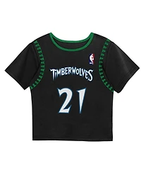 Mitchell & Ness Toddler 2-Piece Kevin Garnett Black Minnesota Timberwolves Play by Place T-Shirt and Shorts Set