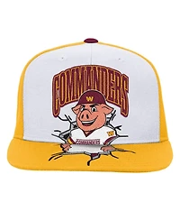 Mitchell & Ness Big Boys and Girls White Washington Commanders Team Mascot Snapback Hat