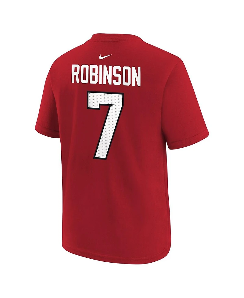 Nike Big Boys and Girls Bijan Robinson Red Atlanta Falcons Name Number T-Shirt