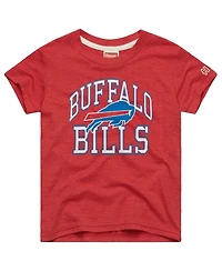 Homage Big Boys and Girls Red Buffalo Bills Arch Tri-Blend T-Shirt