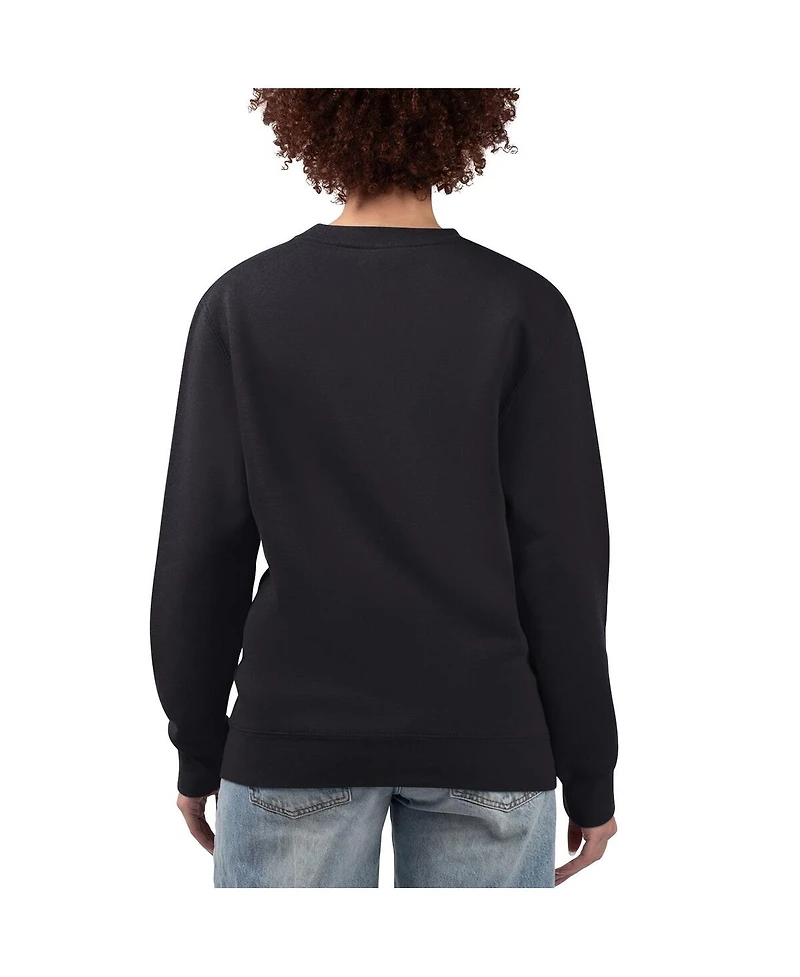 G-iii 4Her by Carl Banks Women's Black Utah Mammoth Metallic Drop Printed Fleece Sweatshirt