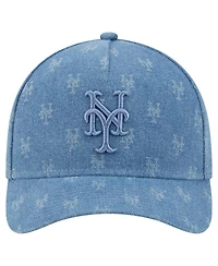New Era Men's Denim New York Mets A-Frame 9FORTY Adjustable Hat