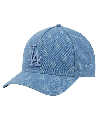 New Era Men's Denim Los Angeles Dodgers A-Frame 9FORTY Adjustable Hat