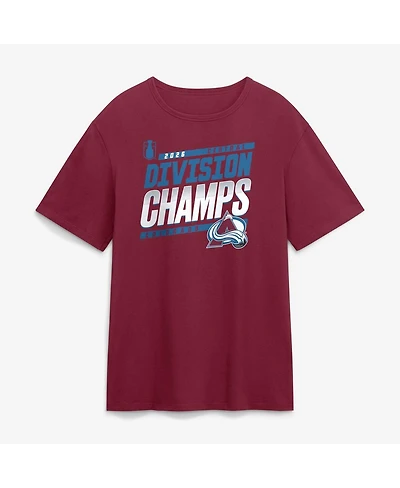 Fanatics Men's Burgundy Colorado Avalanche 2026 Central Division Champions T-Shirt