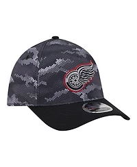 New Era Men's Black Detroit Red Wings Zero Dark 39THIRTY Flex Hat