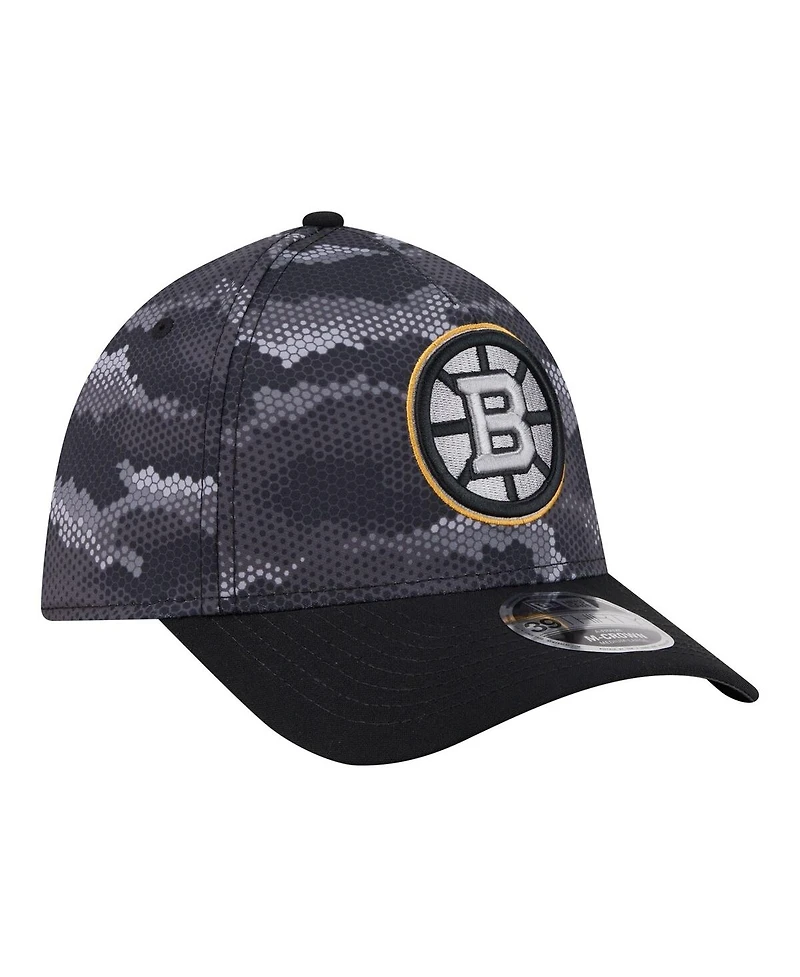 New Era Men's Black Boston Bruins Zero Dark 39THIRTY Flex Hat