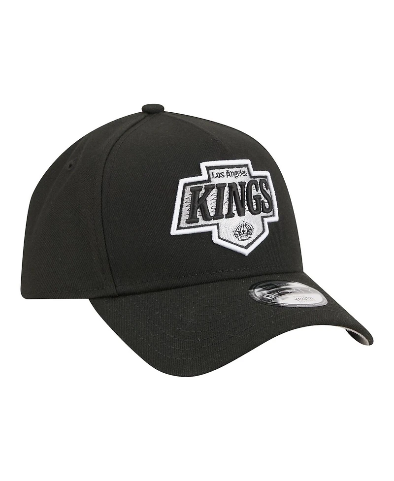 New Era Big Boys and Girls Black Los Angeles Kings 9FORTY A-Frame Adjustable Hat