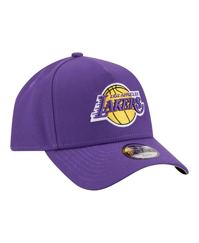 New Era Big Boys and Girls Purple Los Angeles Lakers 9FORTY A-Frame Adjustable Hat