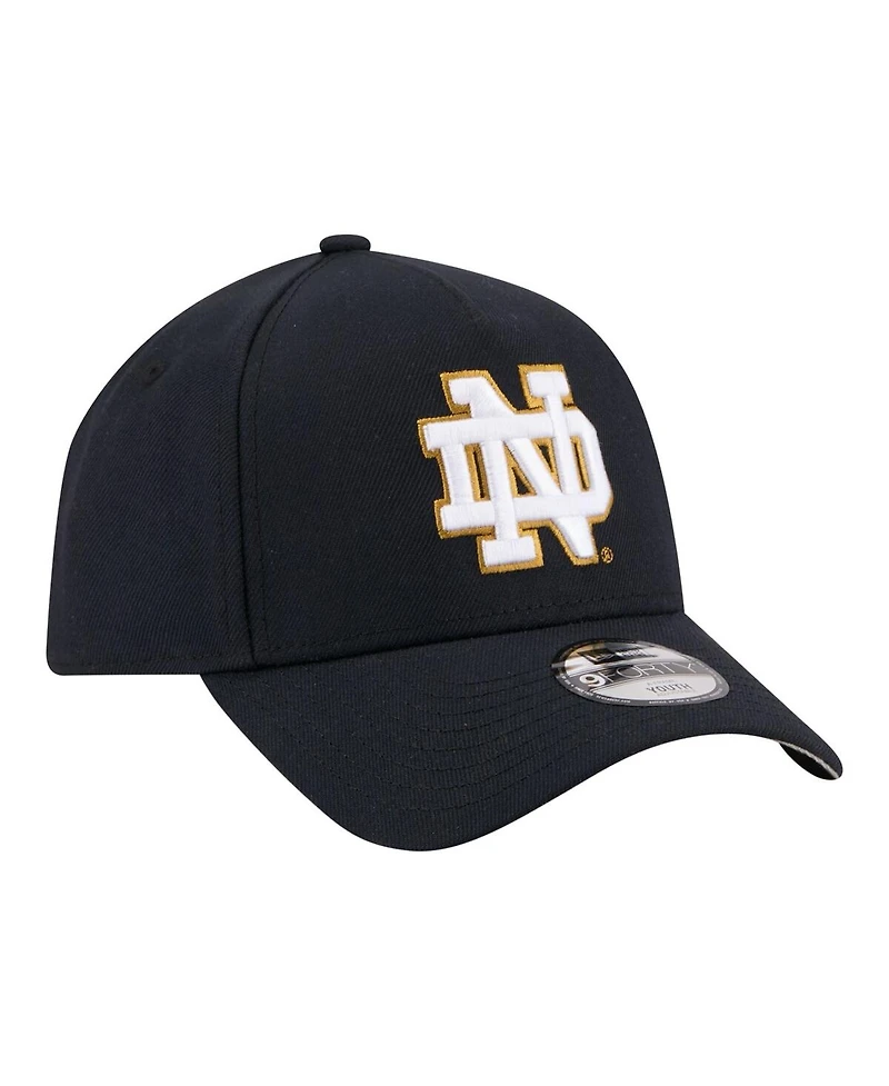 New Era Big Boys and Girls Navy Notre Dame Fighting Irish 9FORTY A-Frame Adjustable Hat