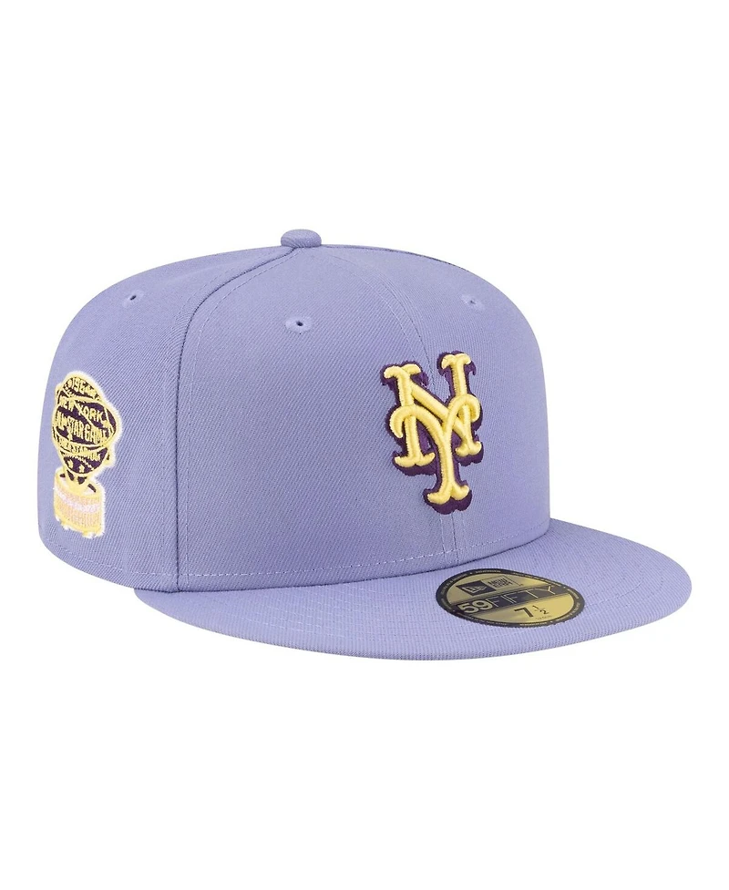 New Era Men's Light Purple York Mets Lavender Bloom 59FIFTY Fitted Hat