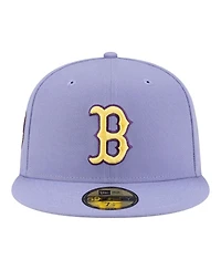 New Era Men's Light Purple Boston Red Sox Lavender Bloom 59FIFTY Fitted Hat