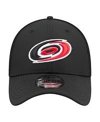 New Era Men's Black Carolina Hurricanes Logo 39THIRTY Flex Hat