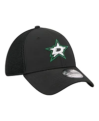 New Era Men's Black Dallas Stars Logo 39THIRTY Flex Hat