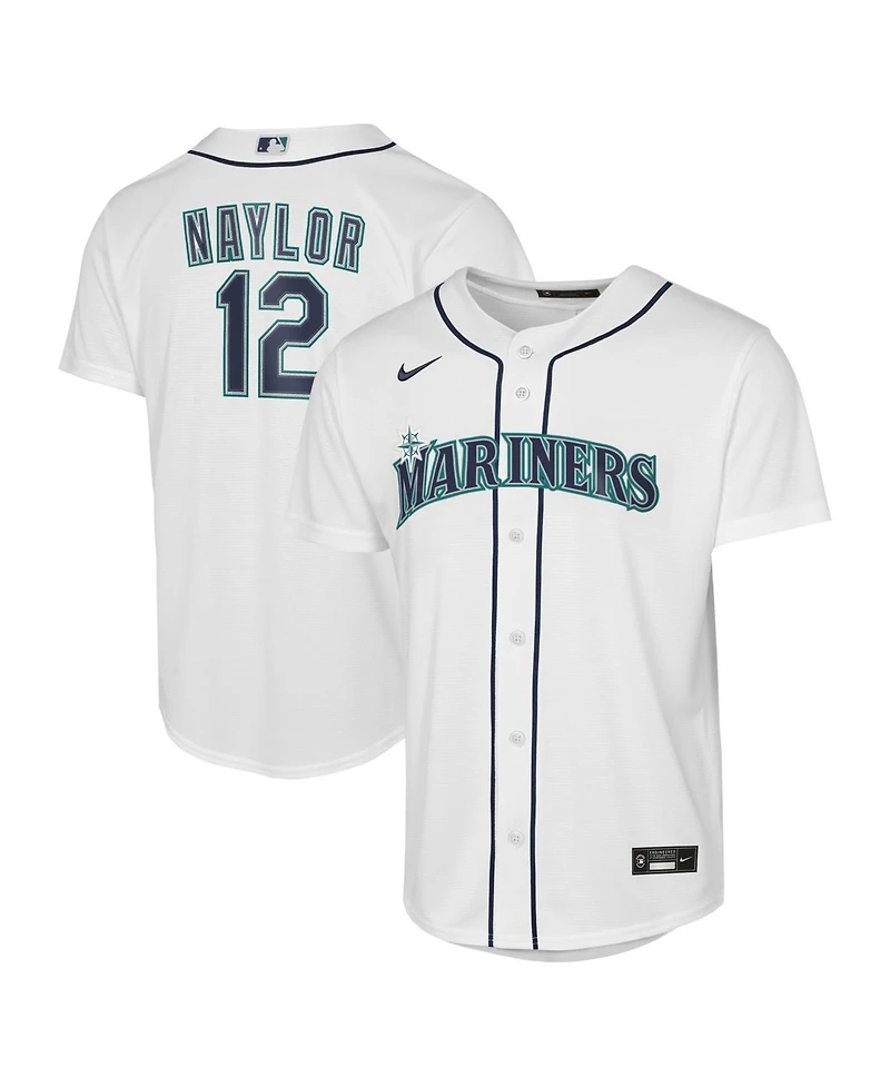Nike Big Boys and Girls Josh Naylor White Seattle Mariners Baseline Jersey