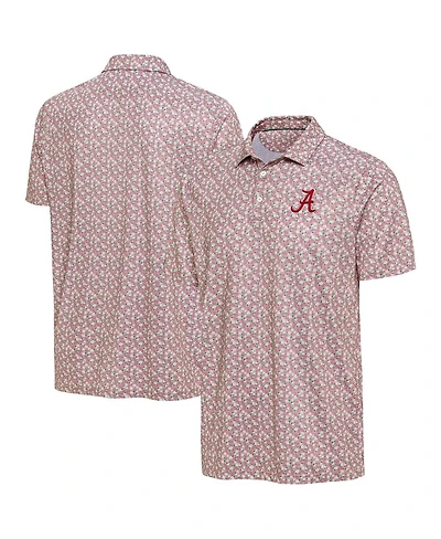 Antigua Men's Pink Alabama Crimson Tide Desert Dry Dogwood Polo Shirt