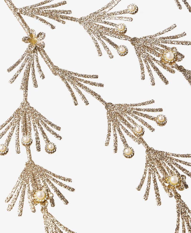Holiday Lane Gilded Glamour Leaves Pick, Macy's Exclusive