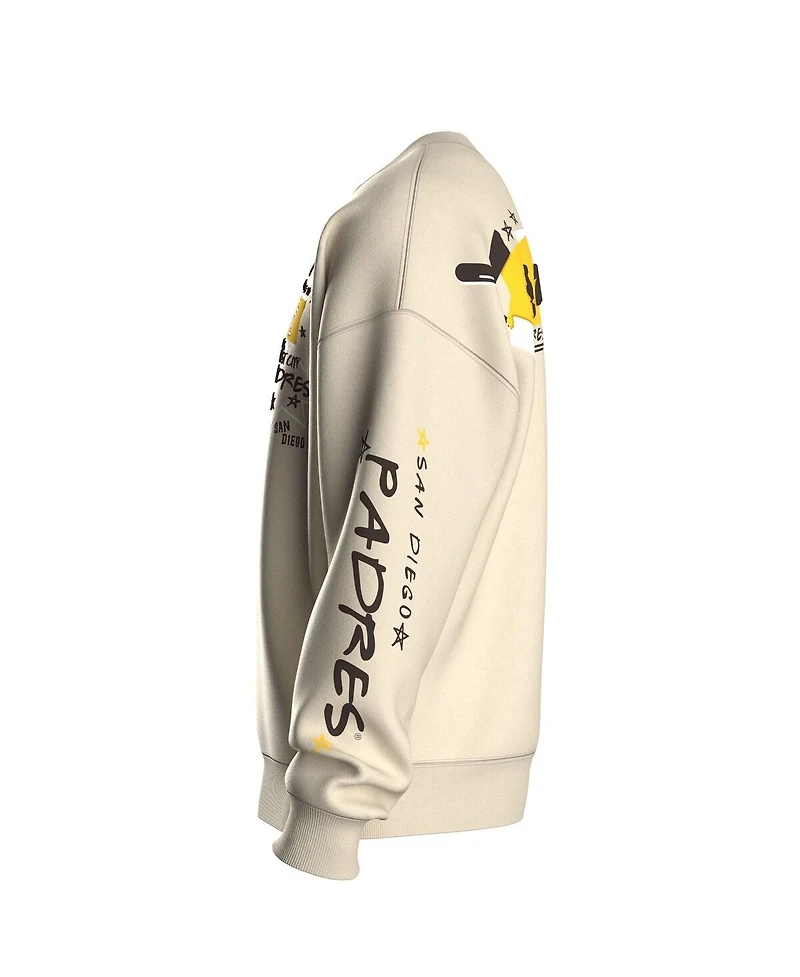 Fanatics Women's Beige San Diego Padres Graffiti Fleece Sweatshirt