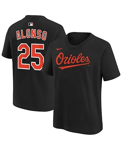 Nike Big Boys and Girls Pete Alonso Black Baltimore Orioles Name Number T-Shirt