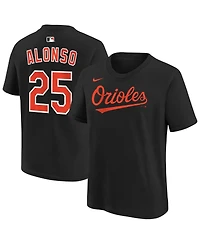 Nike Big Boys and Girls Pete Alonso Black Baltimore Orioles Name Number T-Shirt