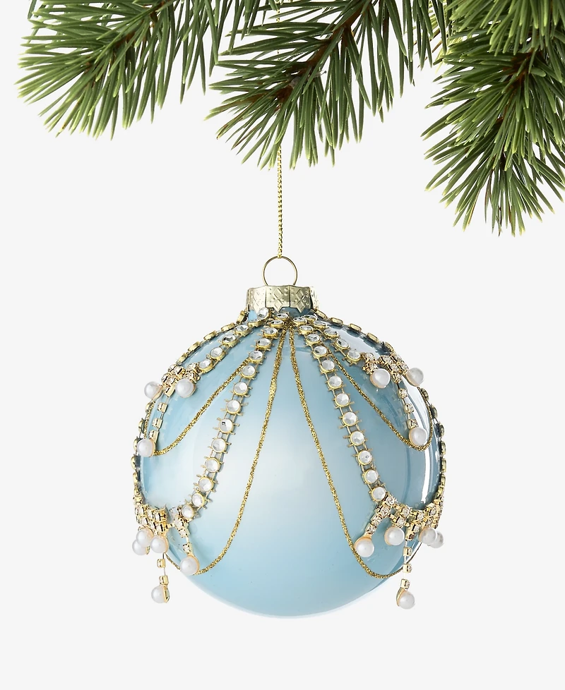 Holiday Lane Gilded Glamour Gems Ball Ornament, Macy's Exclusive