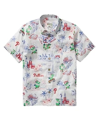 Reyn Spooner Men's White Philadelphia Phillies Scenic Tri-Blend Button-Down Shirt