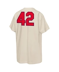 Mitchell & Ness Big Boys and Girls Jackie Robinson Natural Los Angeles Dodgers 42 For All T-Shirt