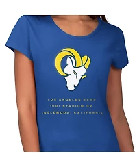 G-iii 4Her by Carl Banks Women's Royal Los Angeles Rams Endzone T-Shirt