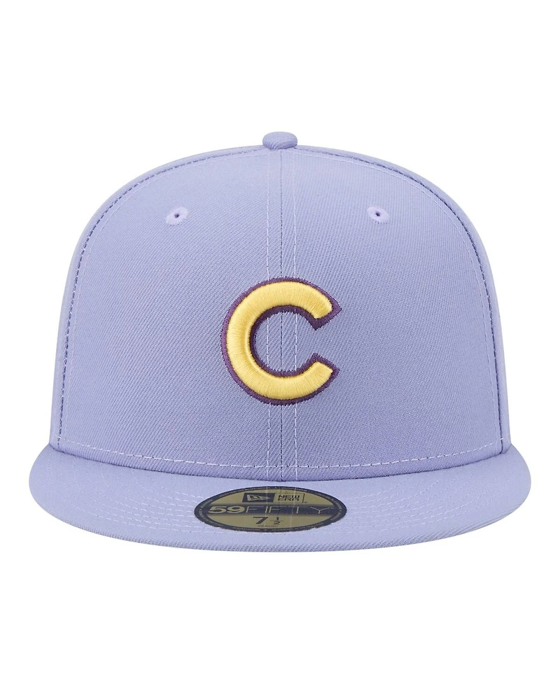 New Era Men's Light Purple Chicago Cubs Lavender Bloom 59FIFTY Fitted Hat