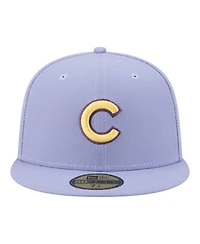 New Era Men's Light Purple Chicago Cubs Lavender Bloom 59FIFTY Fitted Hat