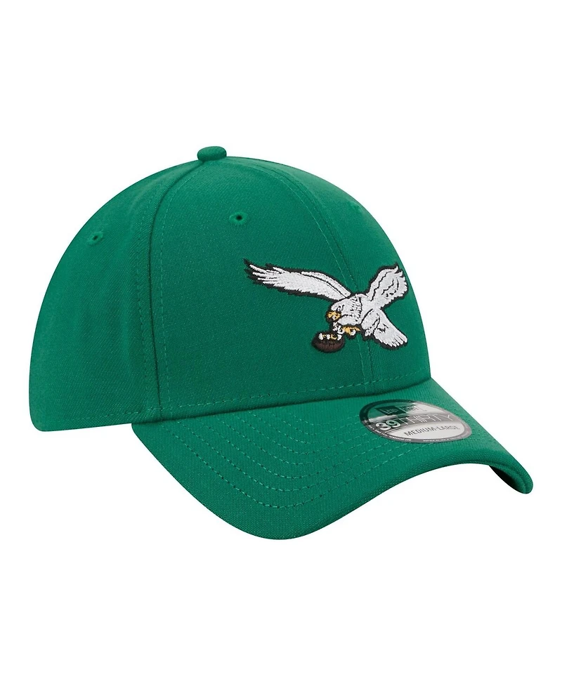 New Era Men's Kelly Green Philadelphia Eagles Core Team 39THIRTY Flex Hat