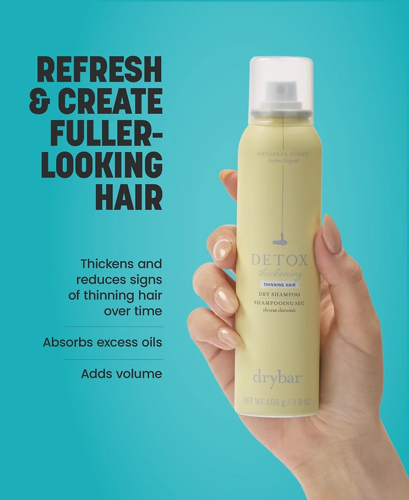 Drybar Detox Thinning Hair Thickening Dry Shampoo, 3.5 oz.