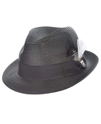 Stacy Adams Men's Polybriad Pinch Front Hat