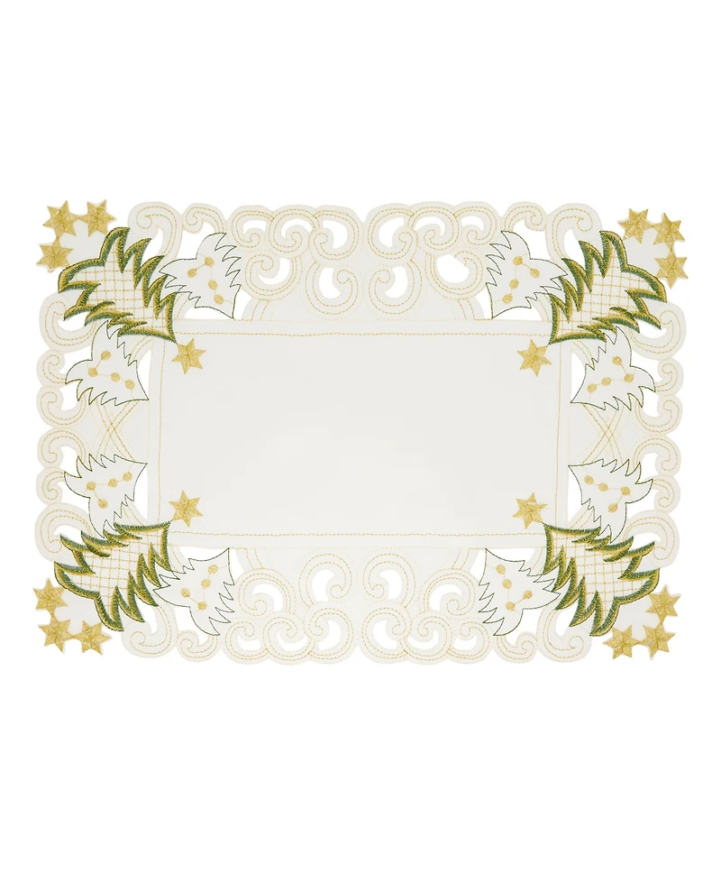 Saro Lifestyle Christmas Tree Placemats, Set of 4